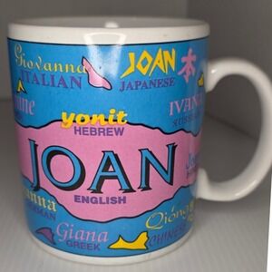 Vintage Giftcraft Joan Name Mug International Names Stanley Papel Thailand